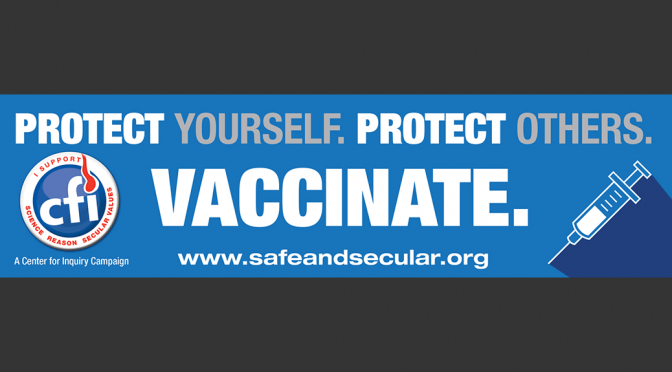 Show Your Support for Vaccinations with a FREE “Vaccinate” Sticker